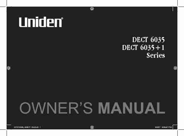 Uniden Cordless Telephone 6035 + 1-page_pdf